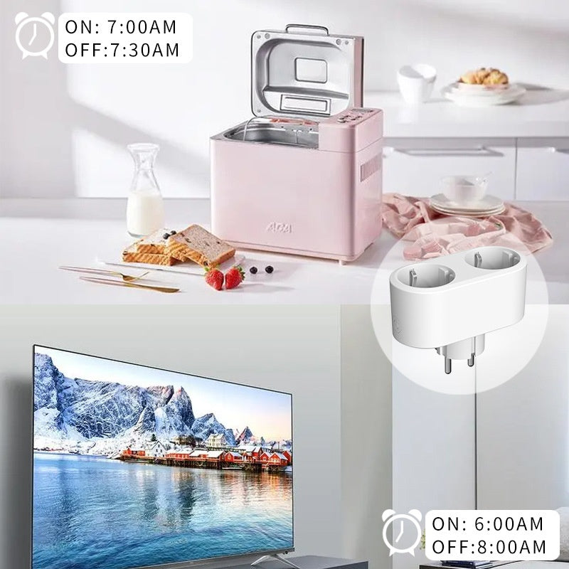 Presa Smart WiFi 16A Doppia - Controllo Remoto Casa Intelligente